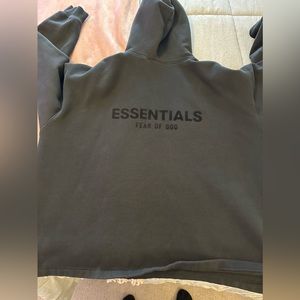 Men’s XL Essential hoodie says Essential on the back.